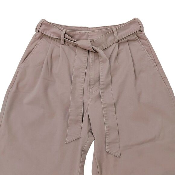 Abercrombie & Fitch Trousers Womens 27 Pale Rose High Rise Wide Leg Belted - Picture 2 of 11
